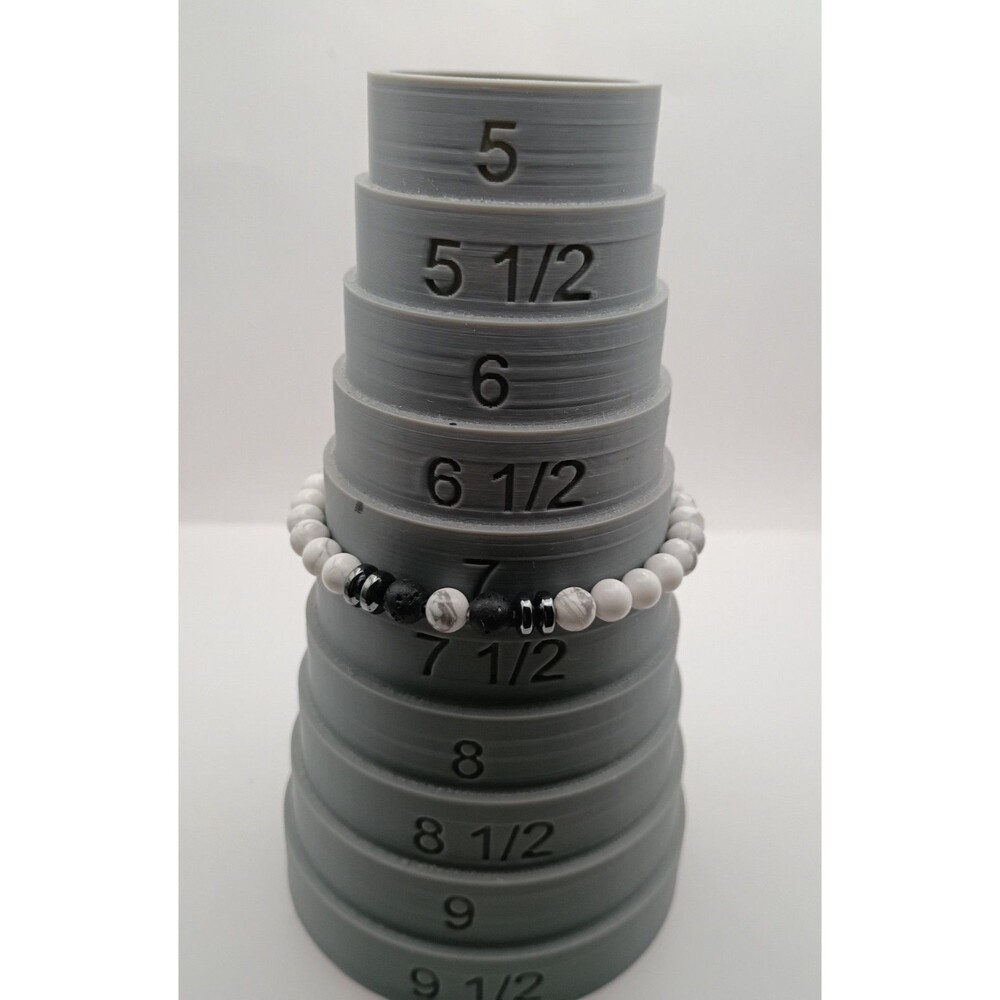 Mens Lot Of 4 Natural Stone Beaded Stretched Bracelets Size 6.5-7 Inches - Picture 4 of 5